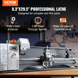 VEVOR metāla virpa WM210V-L, 210 x 750 mm, 750 W, 50–2500 apgr./min