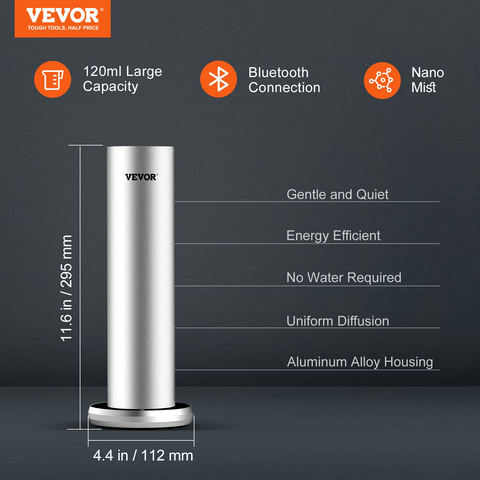 Smartrais gaisa aromatizators mājām, 120 ml, Bluetooth, aukstā gaisa difuzors