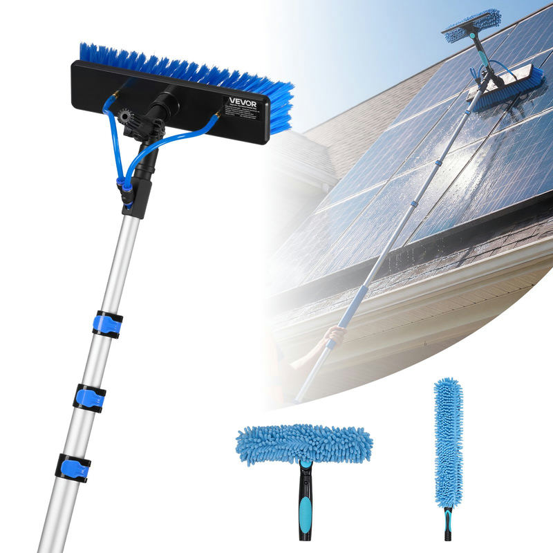 Saules paneļu tīrīšanas komplekts LW4-6m(30CM)-EU, 6–20 ft, alumīnija teleskopiskais kāts