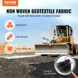 VEVOR neausta ģeotekstila audums zem šķembām 1,2 x 30,5 m, 226,8 g