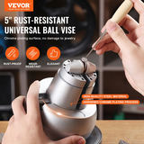 Sfērveida skrūvspīles, 13 cm gravēšanas iestatīšanas instruments, 360° rotācijas gravēšanas bloka skrūvspīles