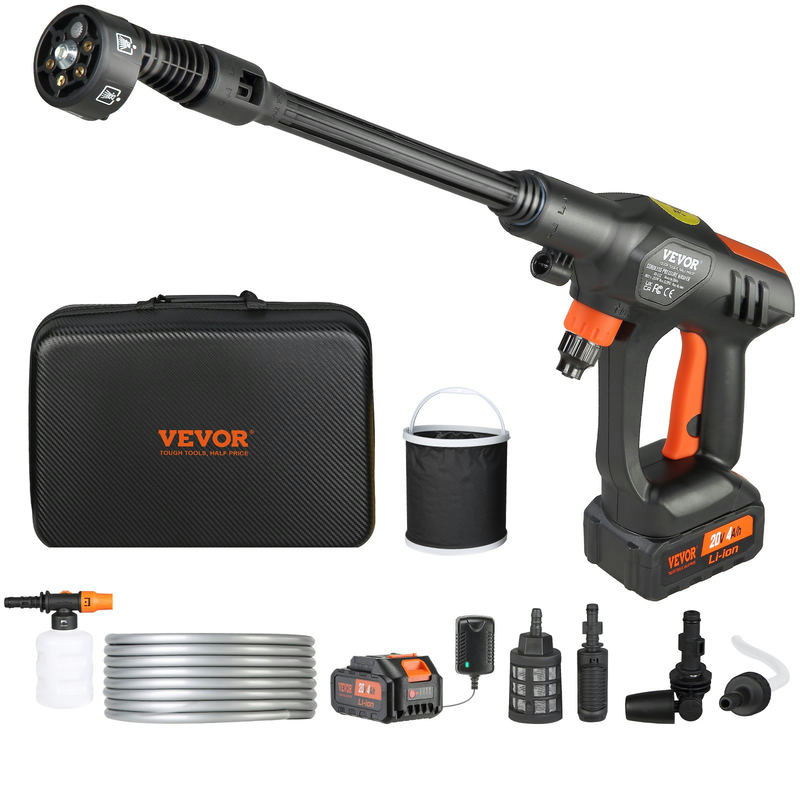 Akumulatora augstspiediena mazgātājs 652 PSI, 1.1 GPM, 21V, 4.0Ah, XS-003