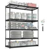 5 līmeņu regulējams metāla plauktu bloks, 2000 lbs, 60" x 24" x 78"