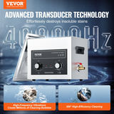 VEVOR 10L ultraskaņas tīrītājs ar sildītāju, taimeri un grozu, 240W, modelis TH-40AXN