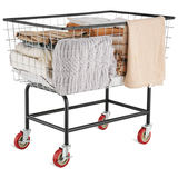 Veļas ratiņi ar stiepļu grozu, 4.5 bushels, 35''x15.7''x22''