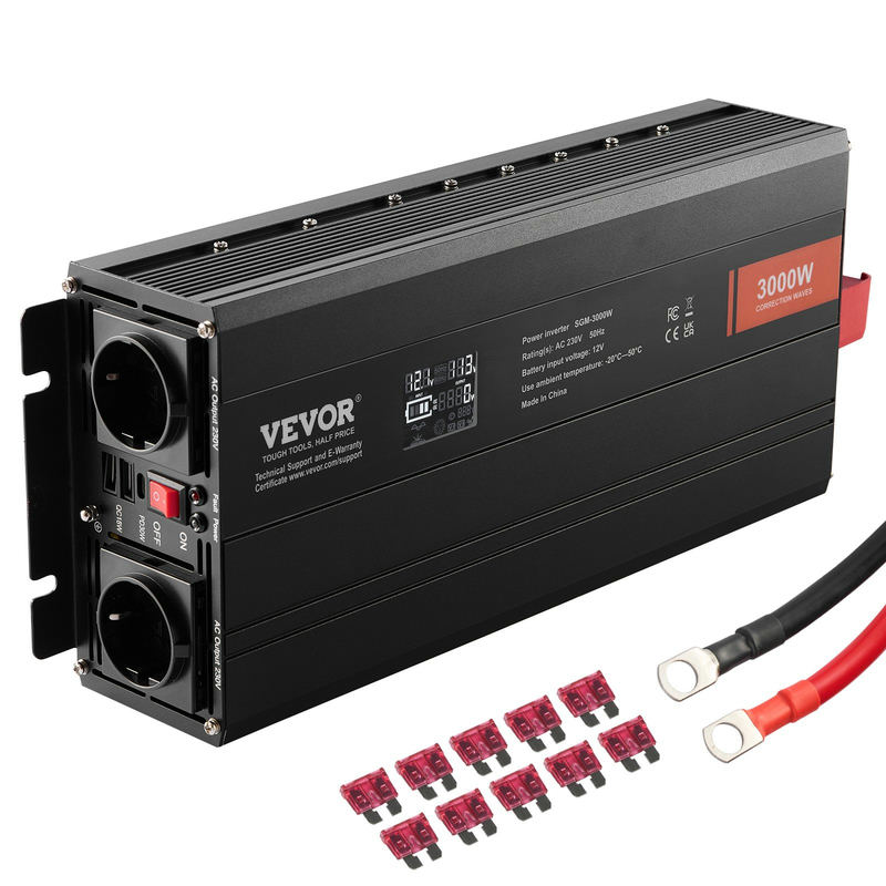 Modificētas sinusoidas sprieguma pārveidotājs 3000W, 12V uz 230V