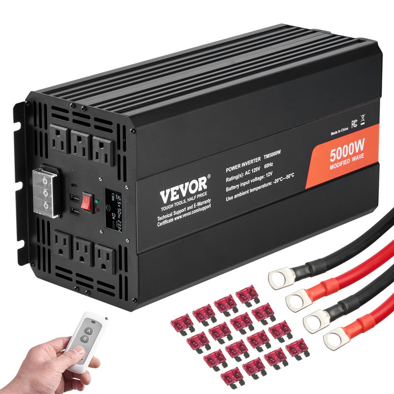 Sprieguma pārveidotājs 5000W, DC 12V uz AC 230V, TM5000W