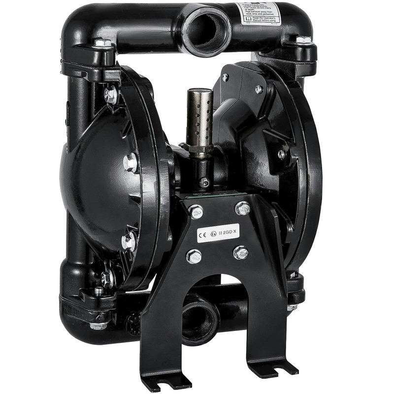 Ar gaisu darbināms dubultmembrānas sūknis, alumīnijs, 25.4 mm (1 colla), 90 L/min, 8 bar, modelis QBY4-25L F46