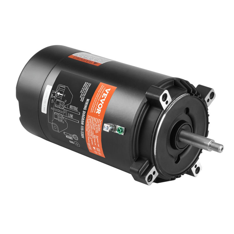 Baseina sūkņa motors 1 HP, 56J rāmis, 115V/230V
