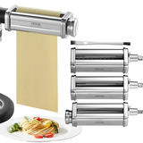Pasta attachments KitchenAid statīvam mikserim, nerūsējošā tērauda 3 daļu komplekts
