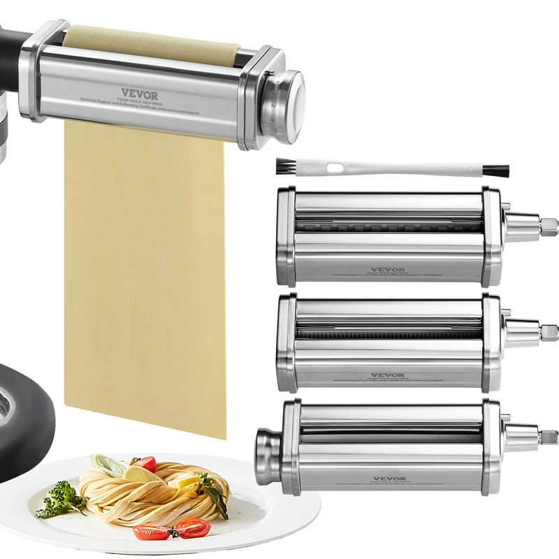 Pasta attachments KitchenAid statīvam mikserim, nerūsējošā tērauda 3 daļu komplekts