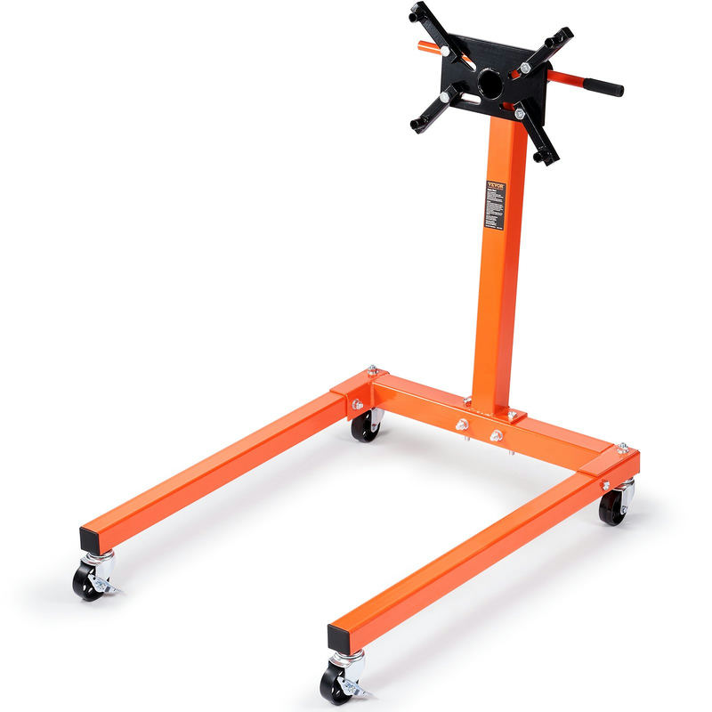 VEVOR dzinēja statīvs 1300 lb ar 360° regulējamu galvu un 4 riteņiem