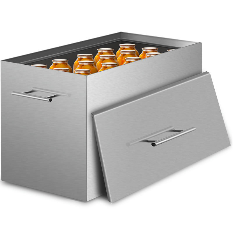 Ūdens vannas konservēšanas katls, 15 Quart plīts virsmas katls ar 2 konservēšanas restēm, 304 nerūsējošais tērauds – produkta kopskats