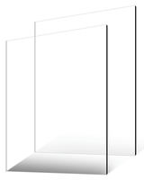 caurspīdīgas akrila loksnes 24 x 36 collas, 2 gab., 6 mm