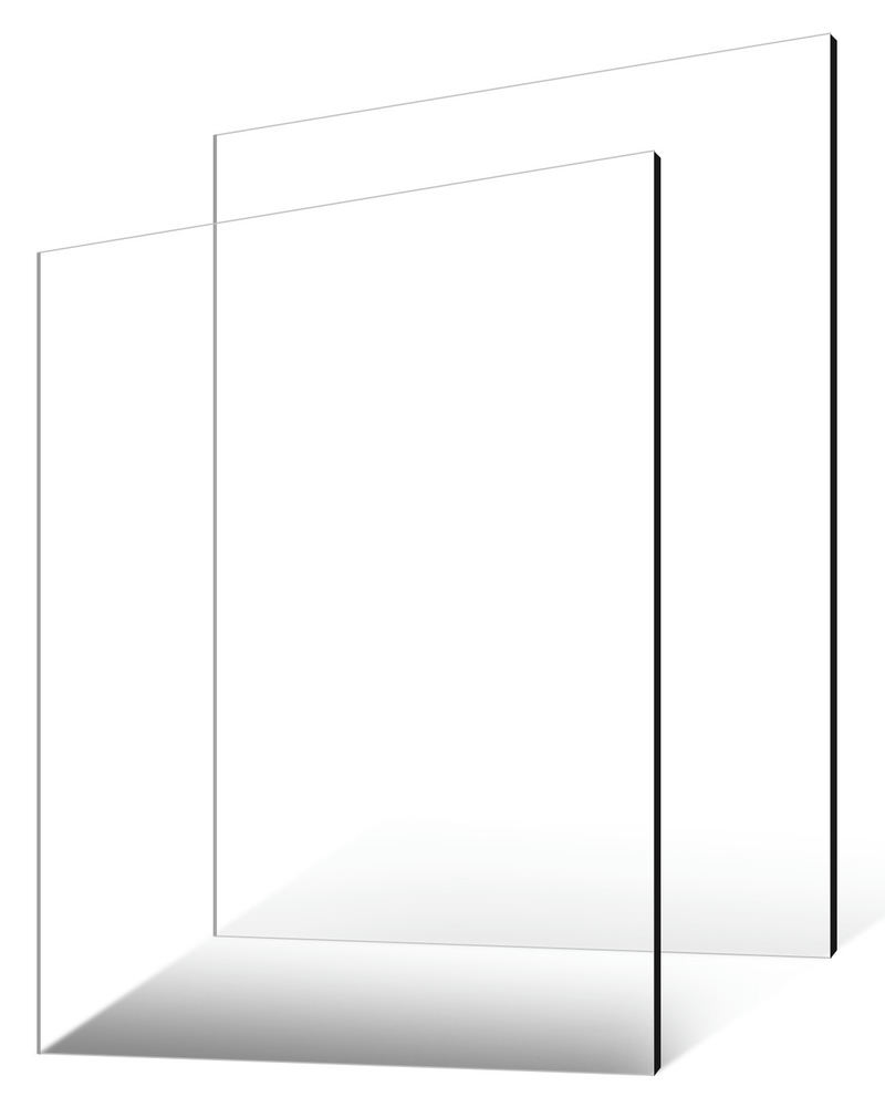 caurspīdīgas akrila loksnes 24 x 36 collas, 2 gab., 6 mm