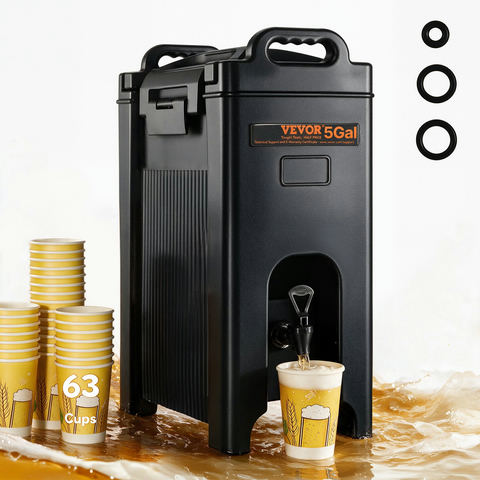 Izolēts dzērienu dozators, 18,9 L, LDPE, 5GL