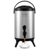 Nerūsējošā tērauda izolēts dzērienu dozators, 2 galoni 7,6 L, modelis WNS-2