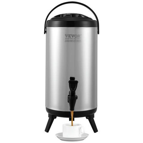Dzērienu dozators no nerūsējošā tērauda, 2.4 gal / 9.2 L, WNS-3
