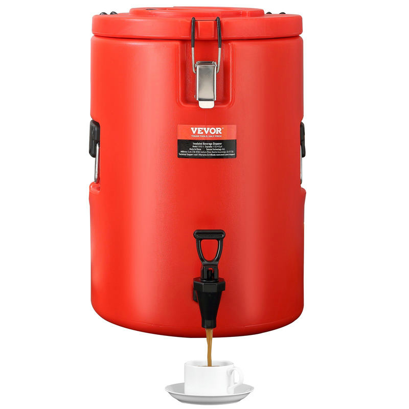 Stainless Steel izolēts dzērienu dozators 4,5 gal/17,2 L ar krāna rokturi
