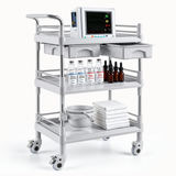 Medicīnas rati K-UT108A, 720 × 445 × 990 mm, ar 2 atvilktnēm