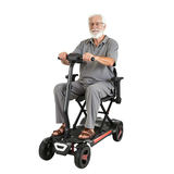 Mobilitātes skrejritenis N3473, salokāms, 4 riteņi, melns