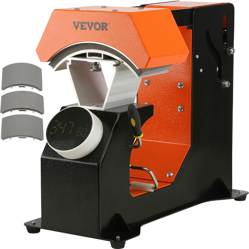 VEVOR cepuru termoprese, 3-in-1 automātiskā kausu preses iekārta F136