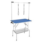 Mājdzīvnieku kopšanas galds ar 2 satvērējām rokām un skavu, 915 x 610 mm, GT-205H