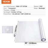 VEVOR caurspīdīgs PVC galda pārklājs 42 x 96 collas, 1,5 mm