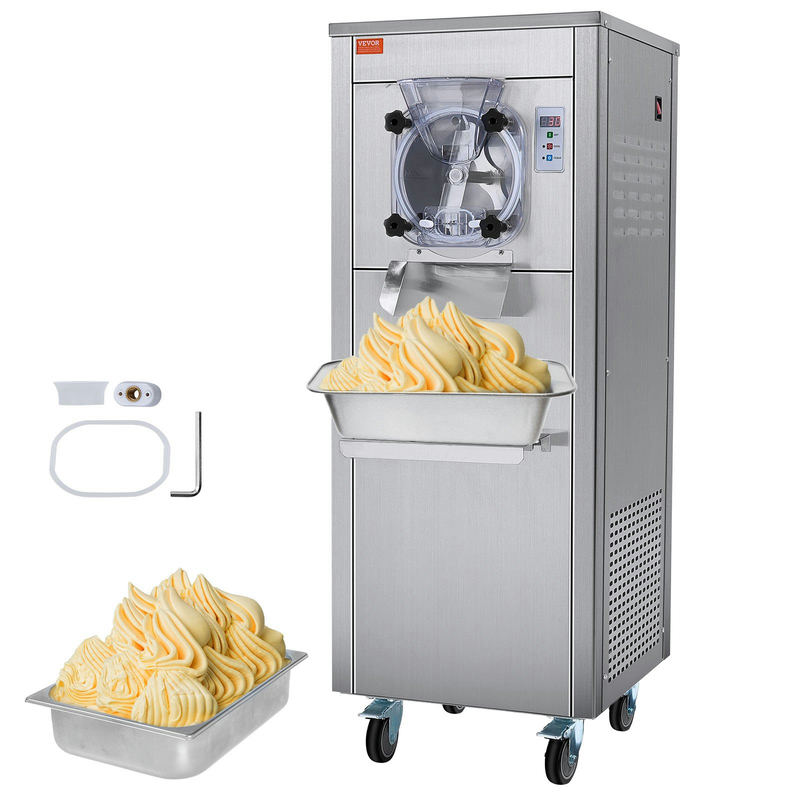 Komerciāla saldējuma mašīna, 18 L/h, 1600 W, vienas garšas cietā saldējuma gatavotājs