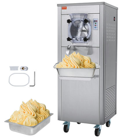 Komerciāla saldējuma mašīna, 18 L/h, 1600 W, vienas garšas cietā saldējuma gatavotājs