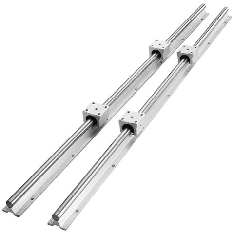 VEVOR SBR16 lineāro vadotņu komplekts, 2 gab. 1000 mm un 4 slīdbloki