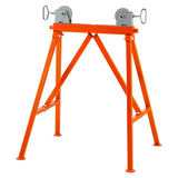 Cauruļu statīvs ar rullīšu galvu 1134 kg slodzei, 5,1–91,4 cm caurulēm, 45# tērauds