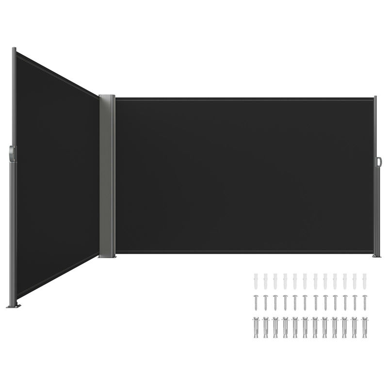 VEVOR izvelkama sānu nojume 180 x 600 cm, melna